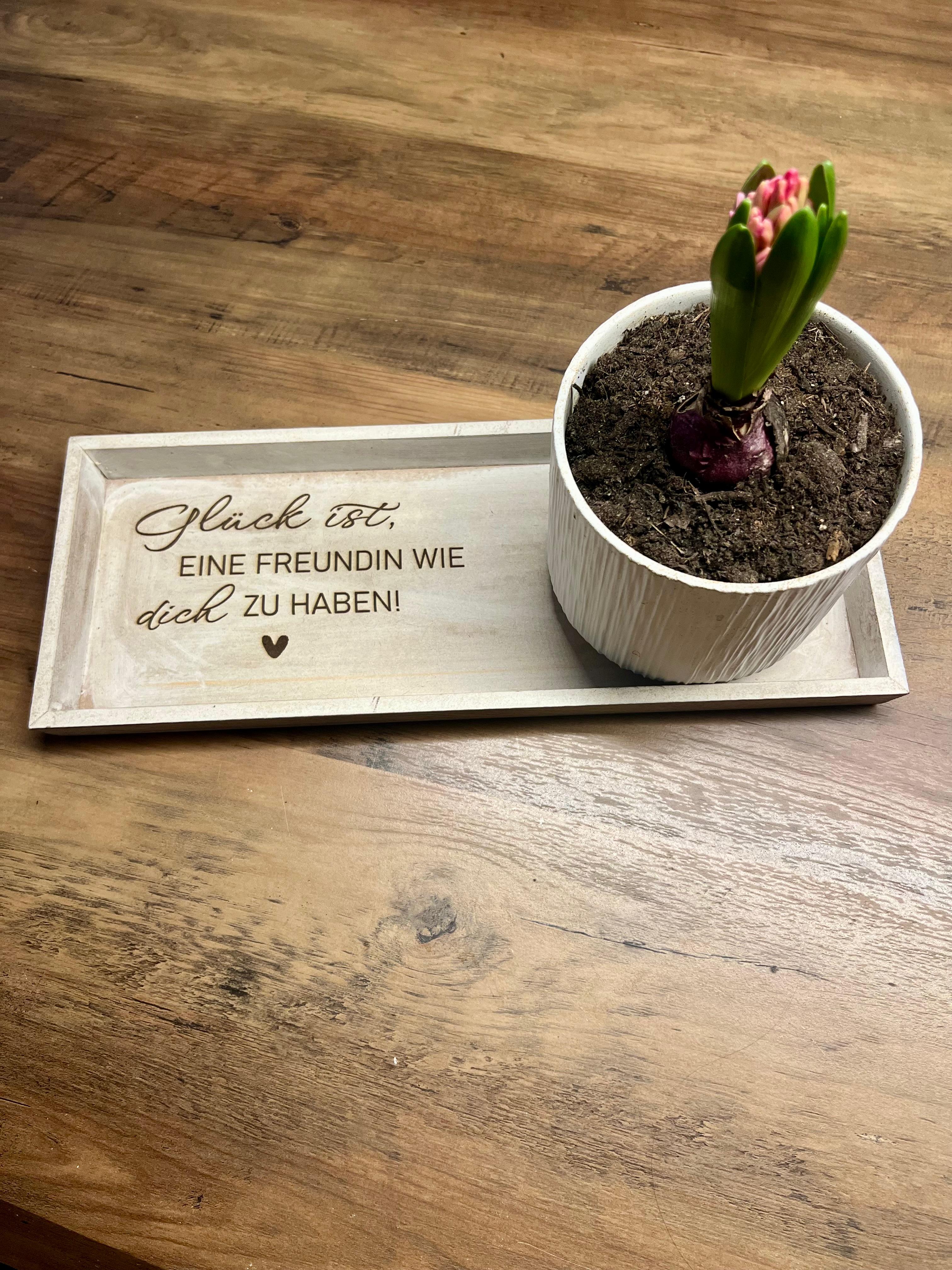 Dekotablett "Glück ist, eine Freundin wie dich zu haben!"