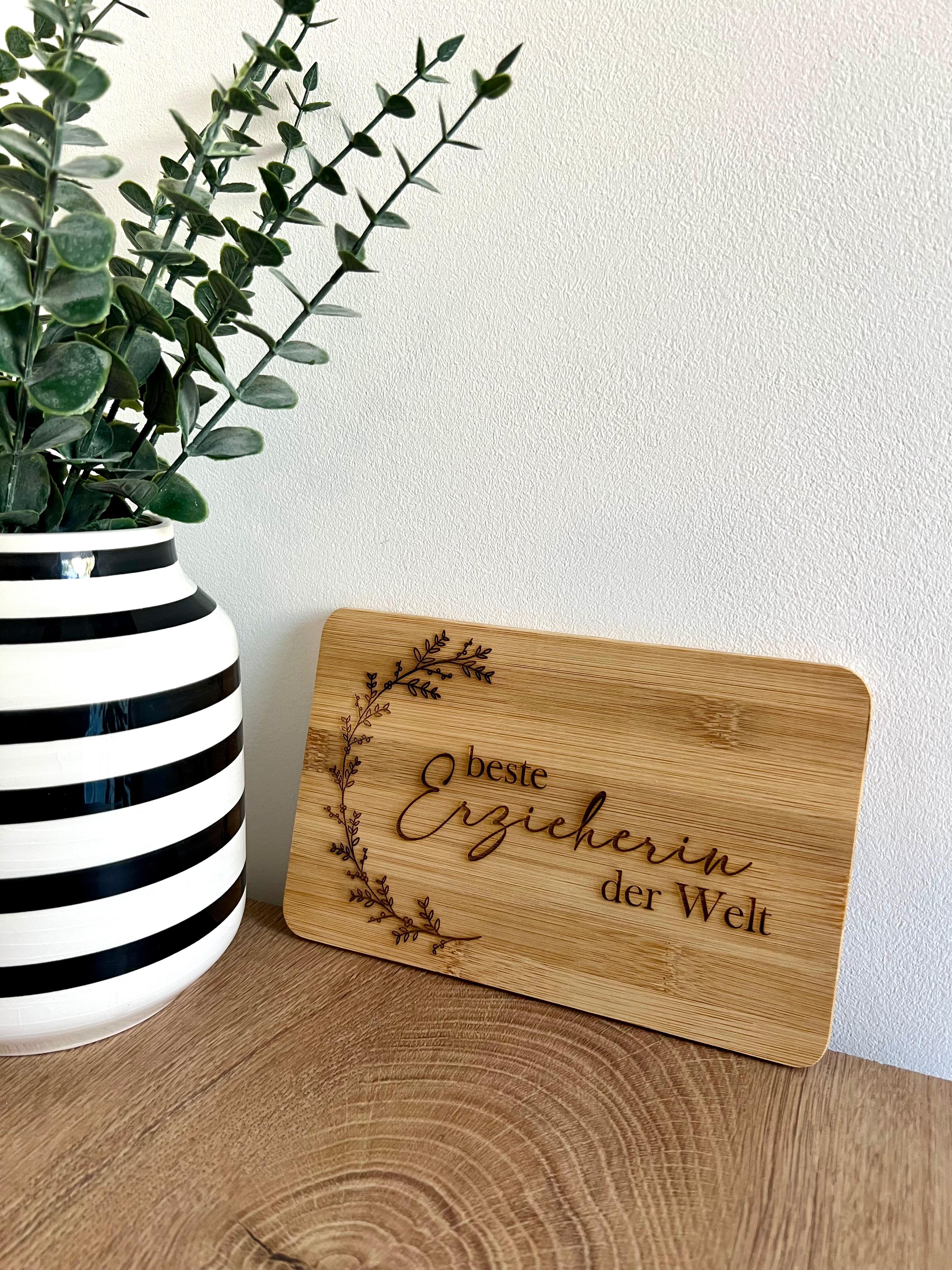 Frühstücksbrett "Beste Erzieherin der Welt"