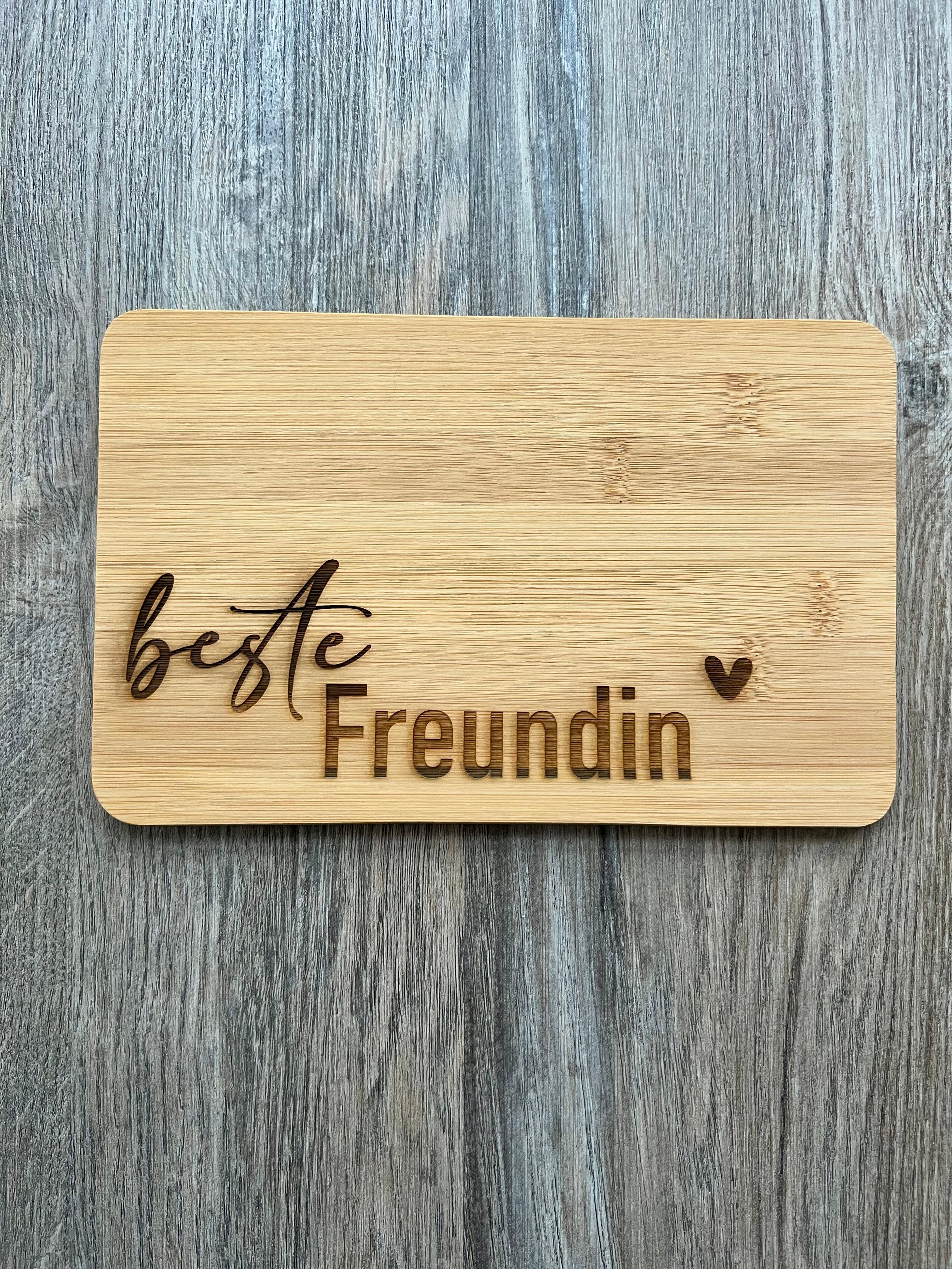 Schneidebrett, Frühstücksbrettchen „Beste Freundin“ Geschenkidee