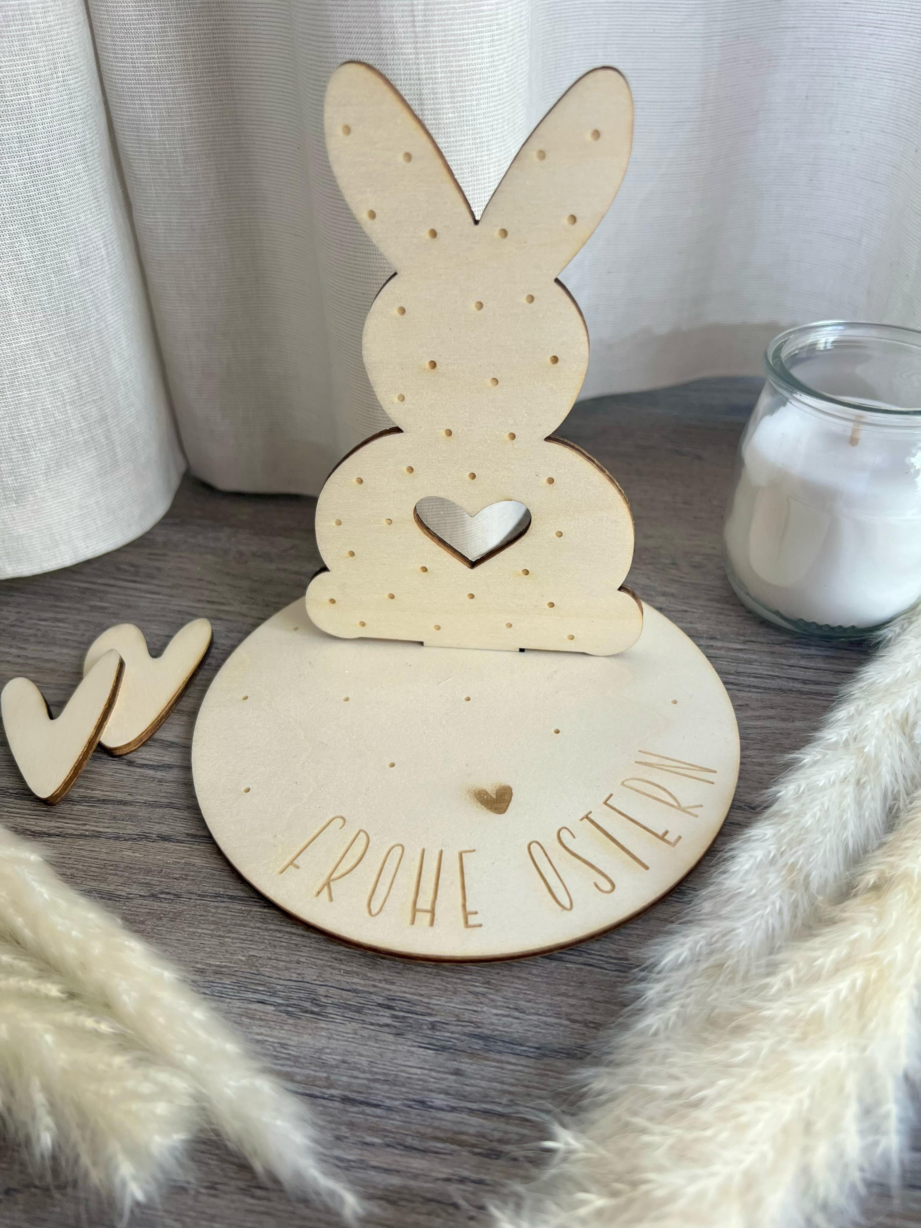 Ostergeschenk Hasen Aufsteller "Frohe Ostern", klein
