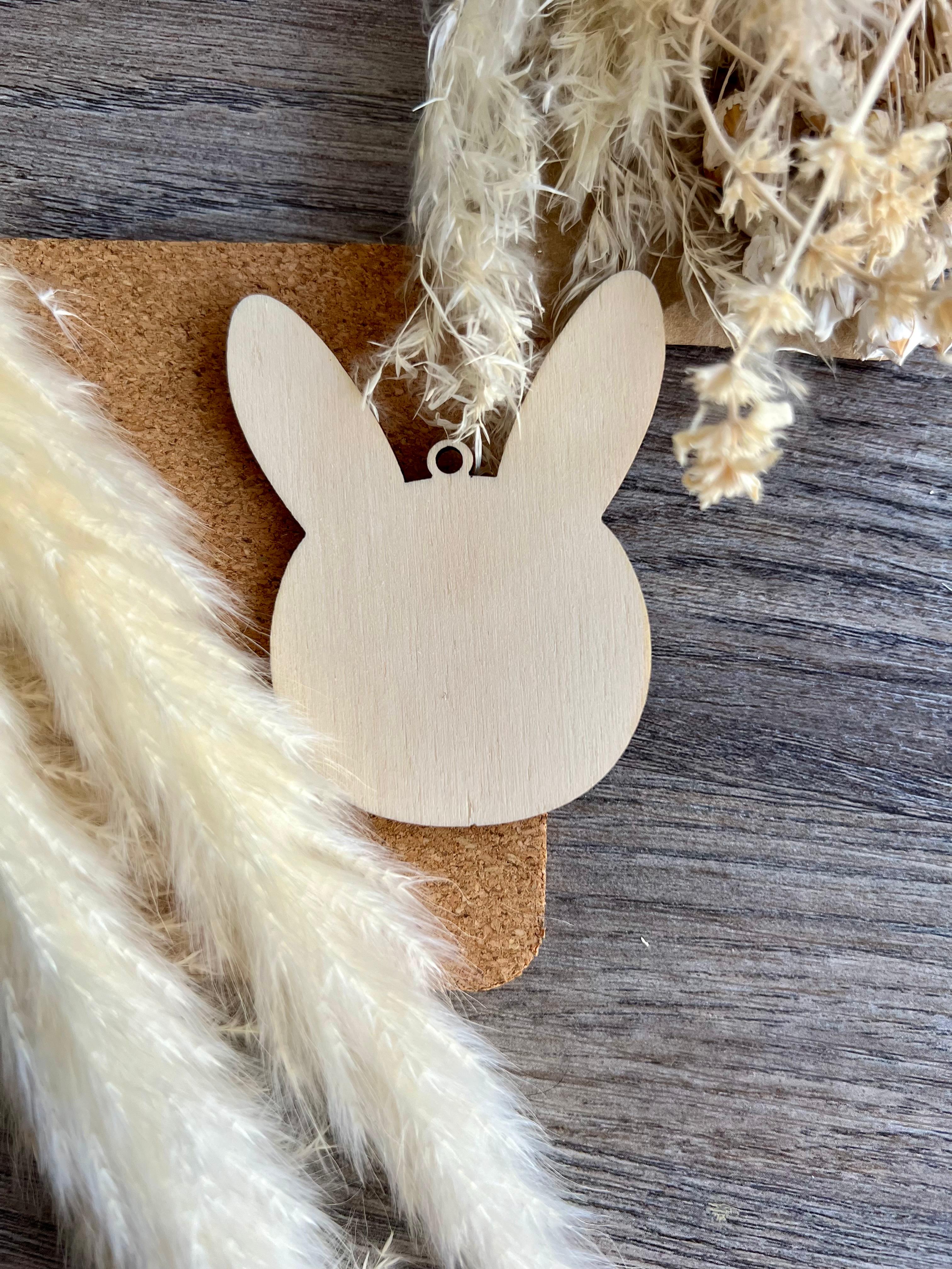 Kleiner Holz Anhänger "Hase"
