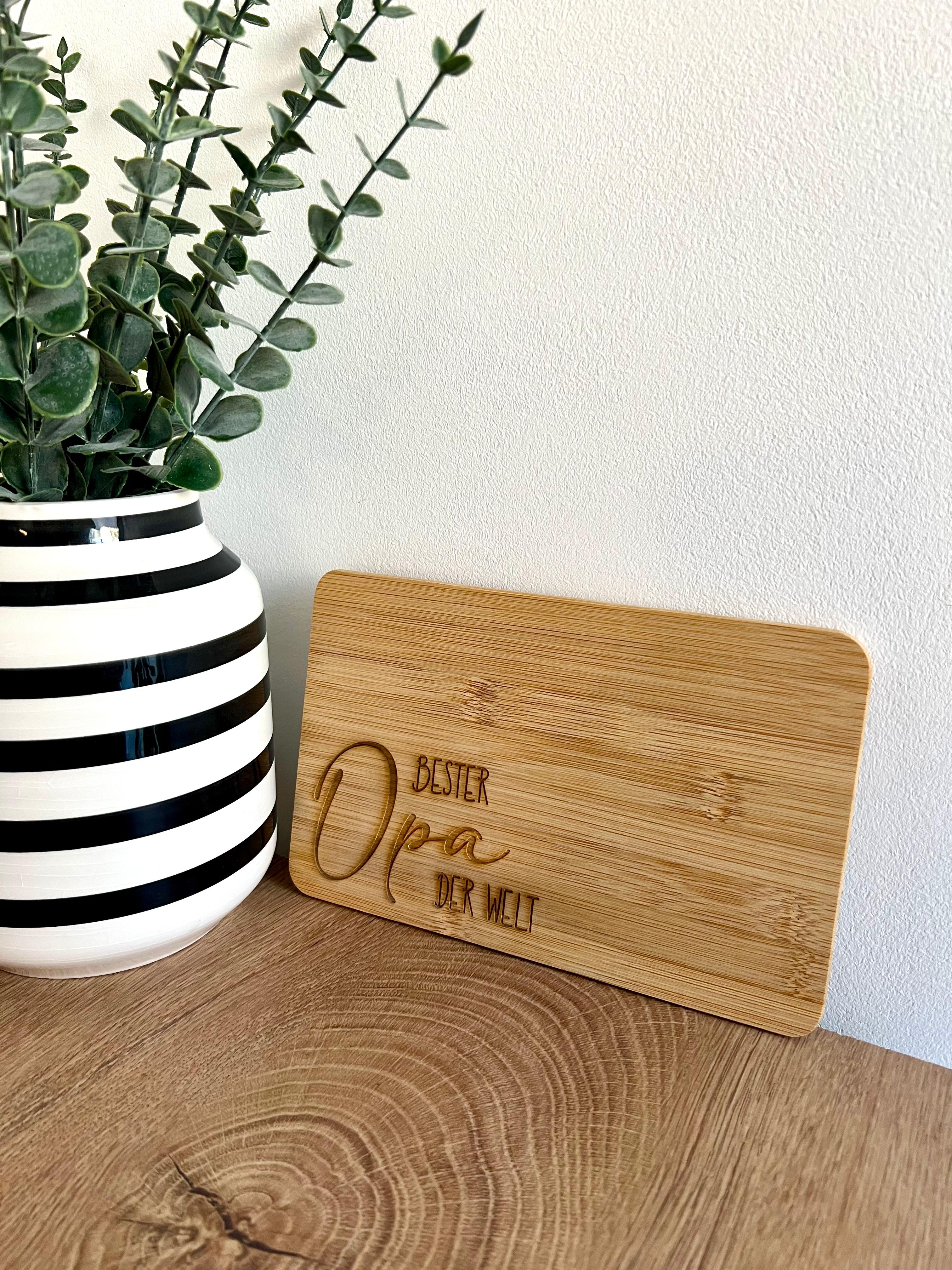 Schneidebrett, Frühstücksbrettchen "Bester Opa der Welt"