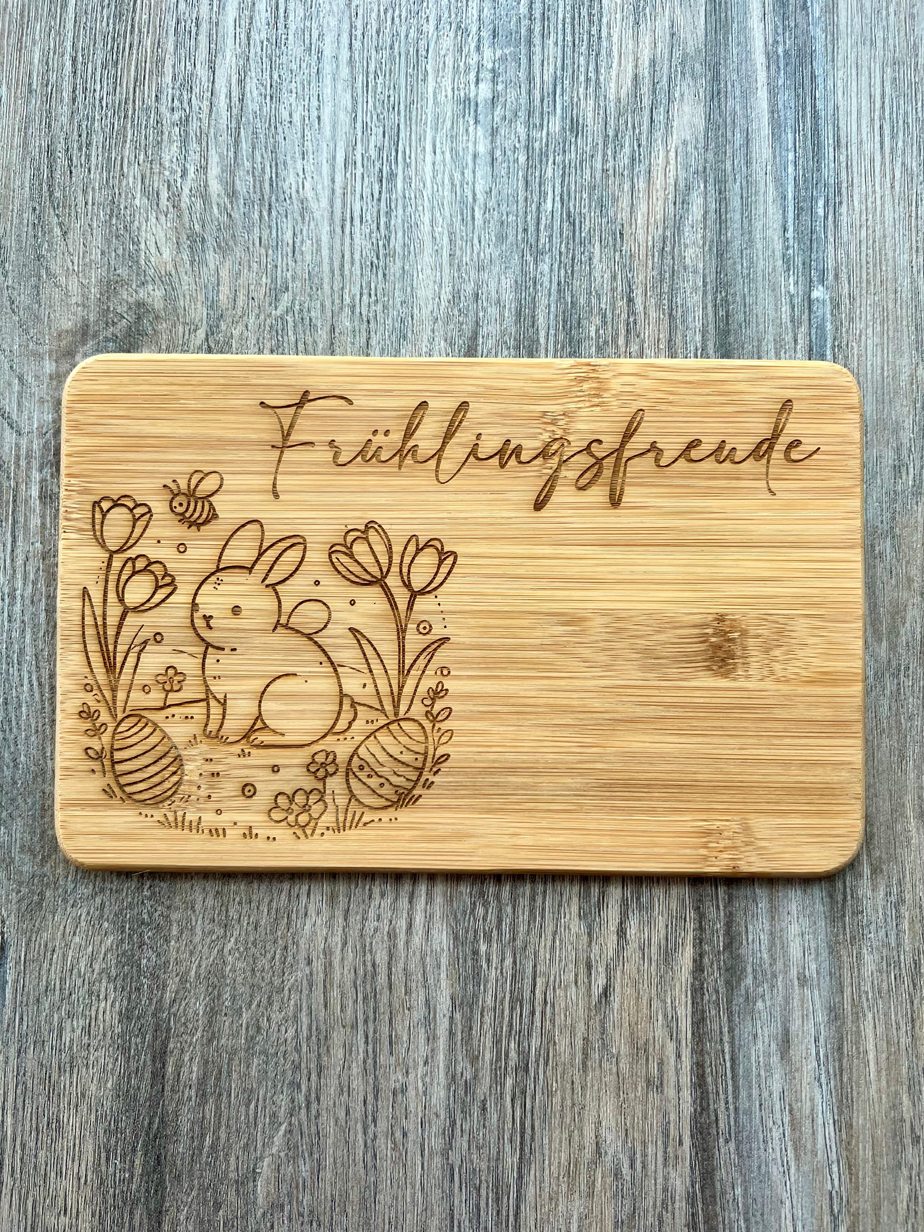 Schneidebrett, Frühstücksbrettchen "Frühlingsfreude" Geschenkidee