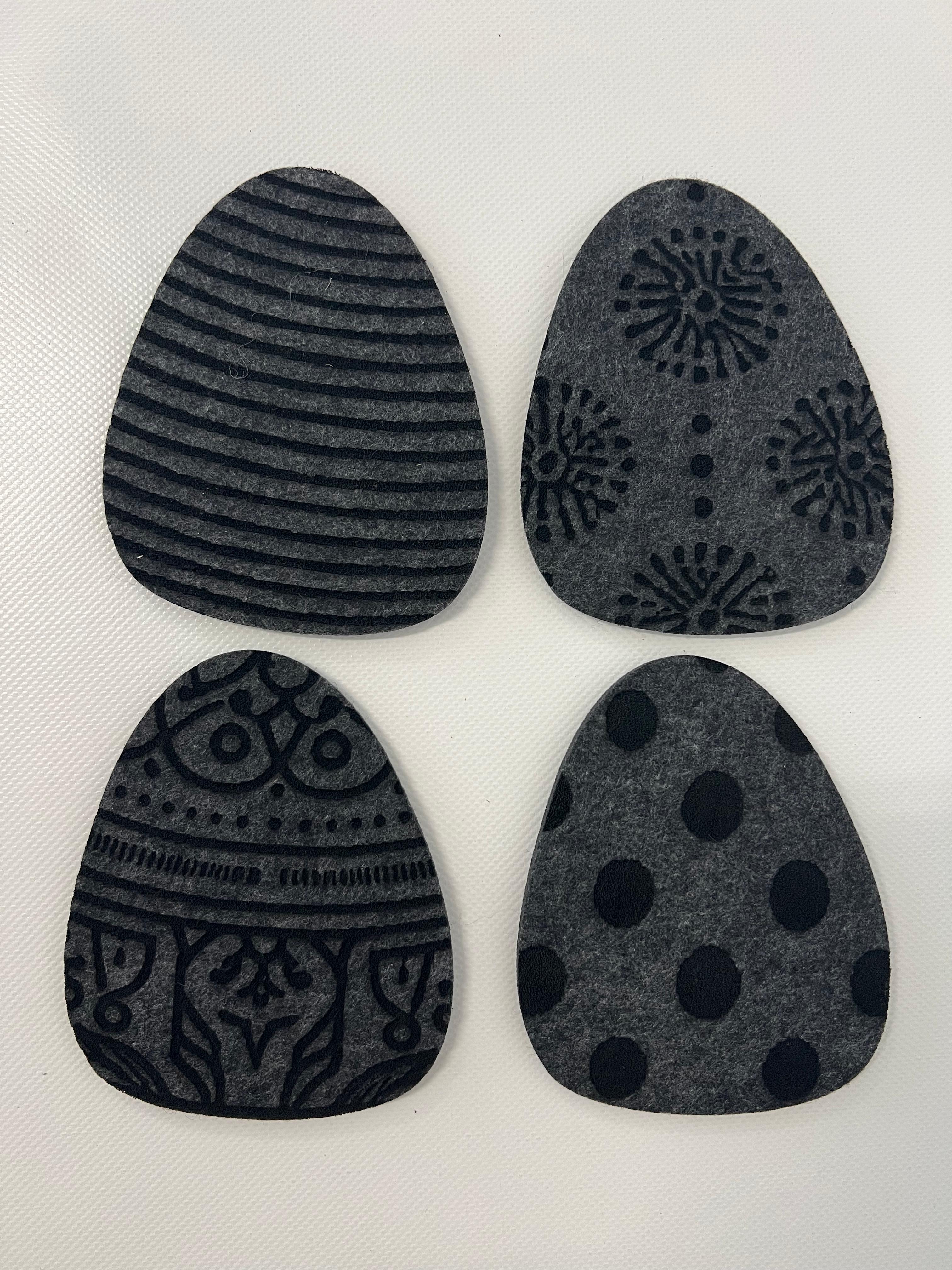 4-Set Filz Untersetzer "Ostereier", Osterdeko, Geschenkidee