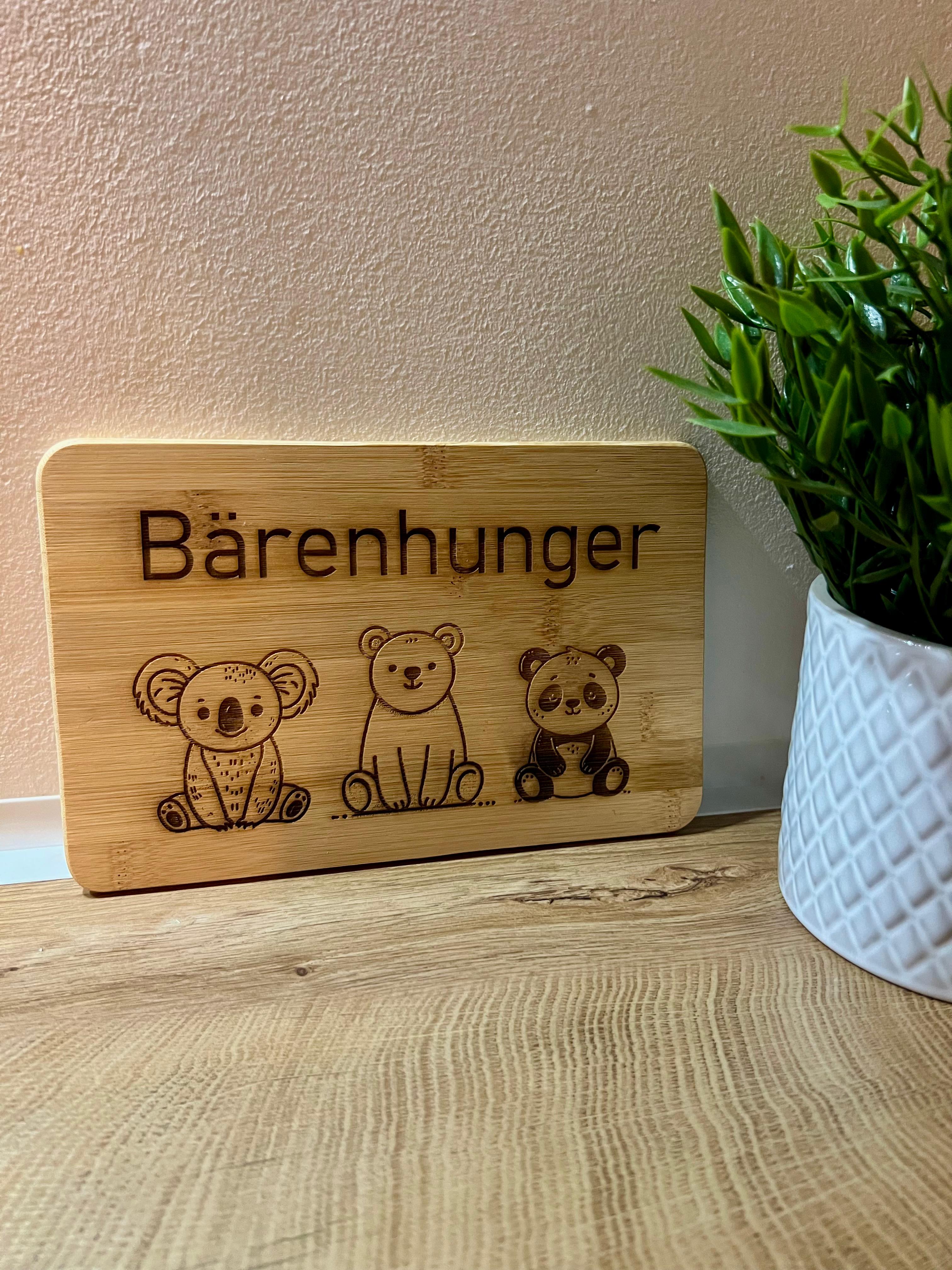 Frühstücksbrettchen "Bärenhunger" Geschenkidee