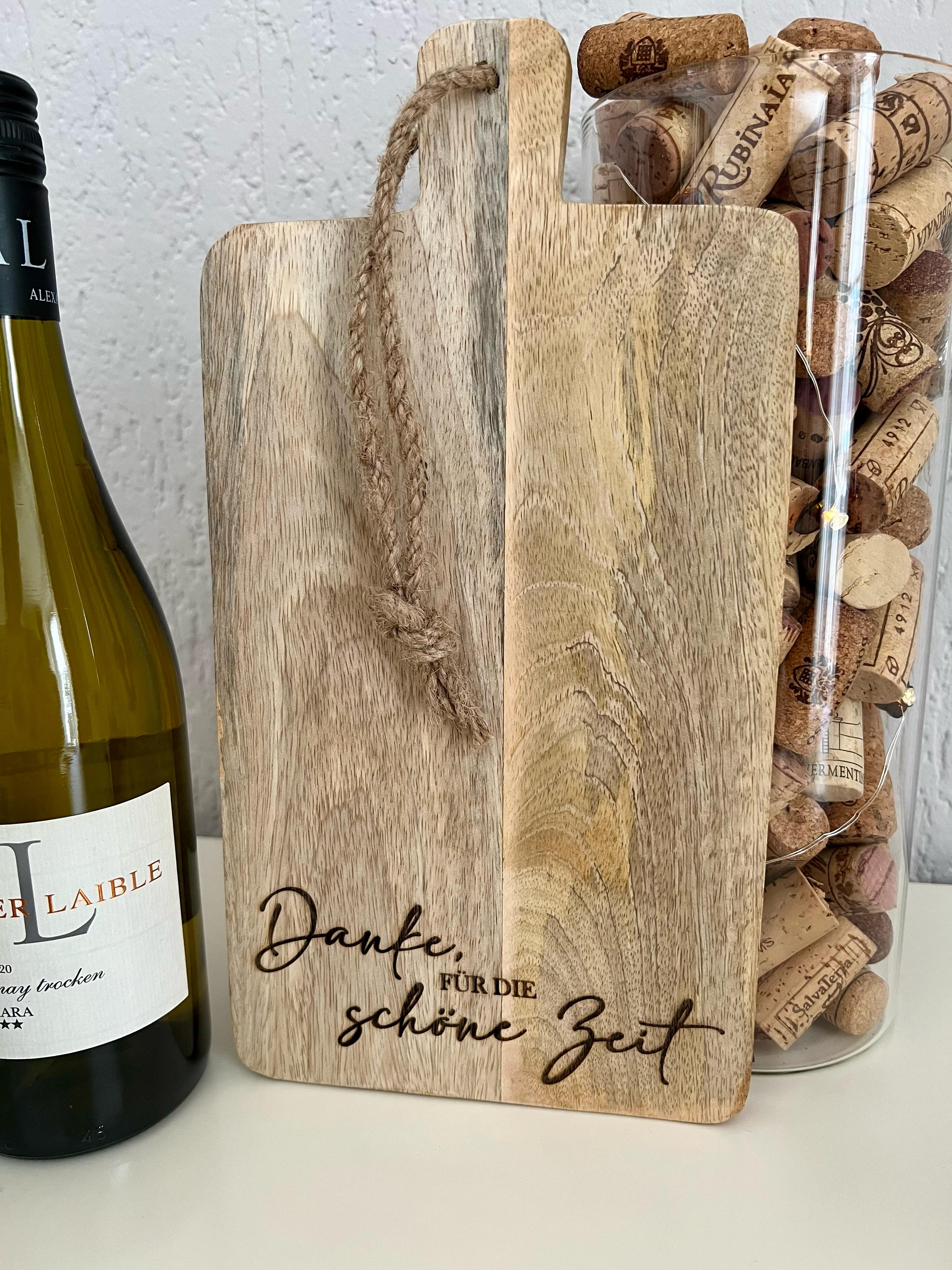 Schneidebrett "Danke für die schöne Zeit" Geschenkidee, Abschiedsgeschenk
