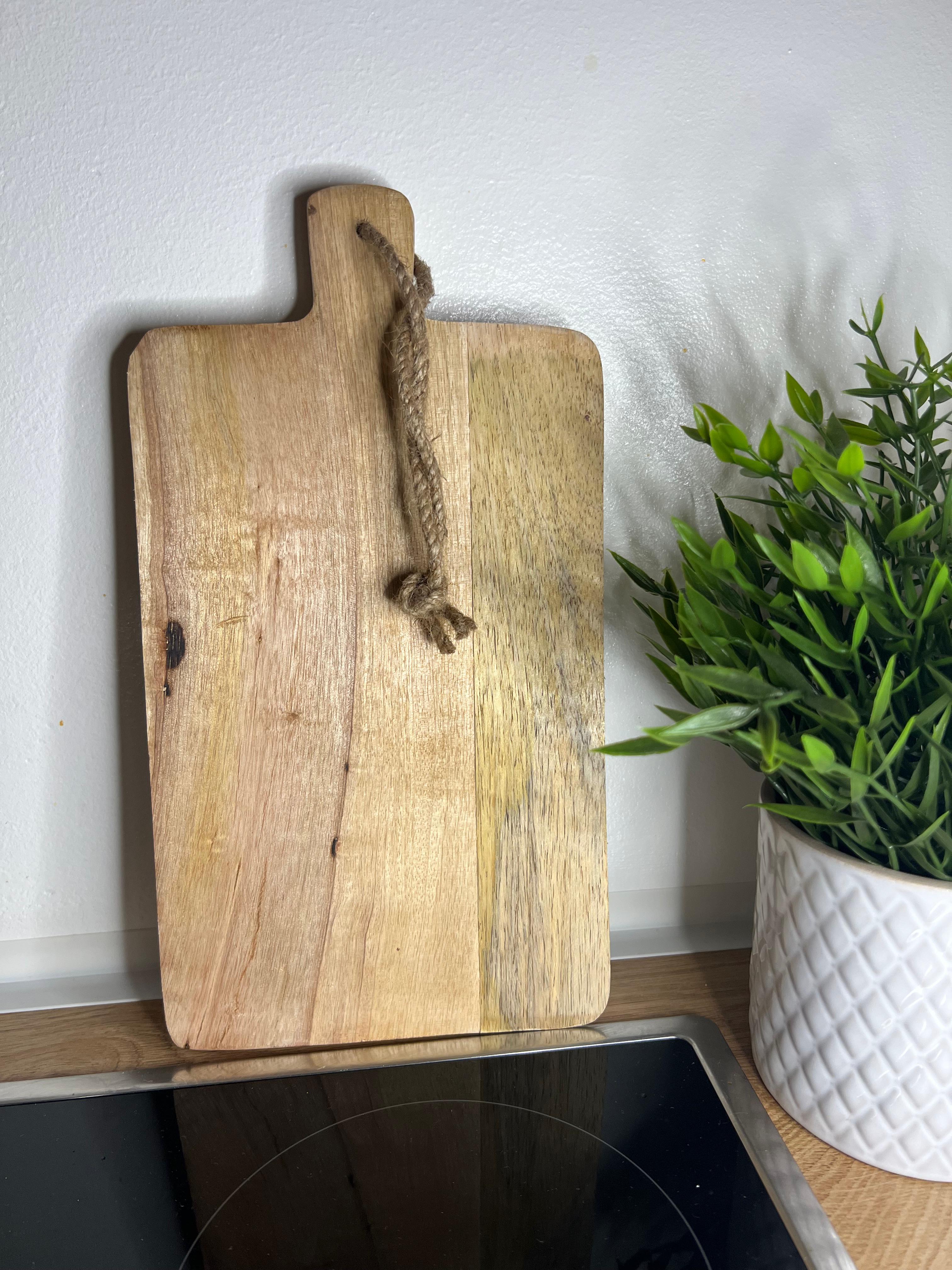 Robustes Dekobrett, Schneidebrett, Servierbrett mit Griff
