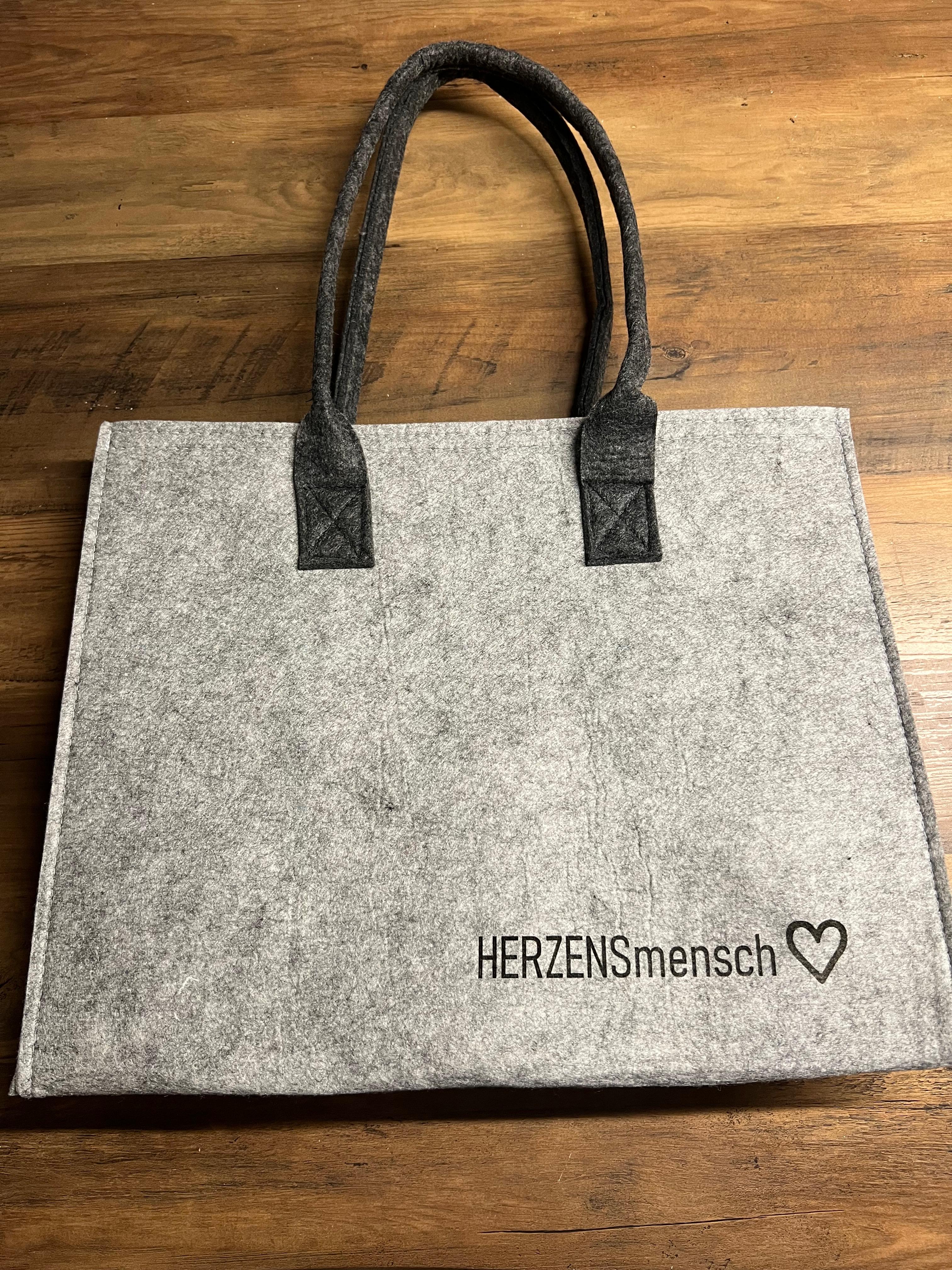 Tasche "HERZENSmensch" Shopper, Einkaufstasche