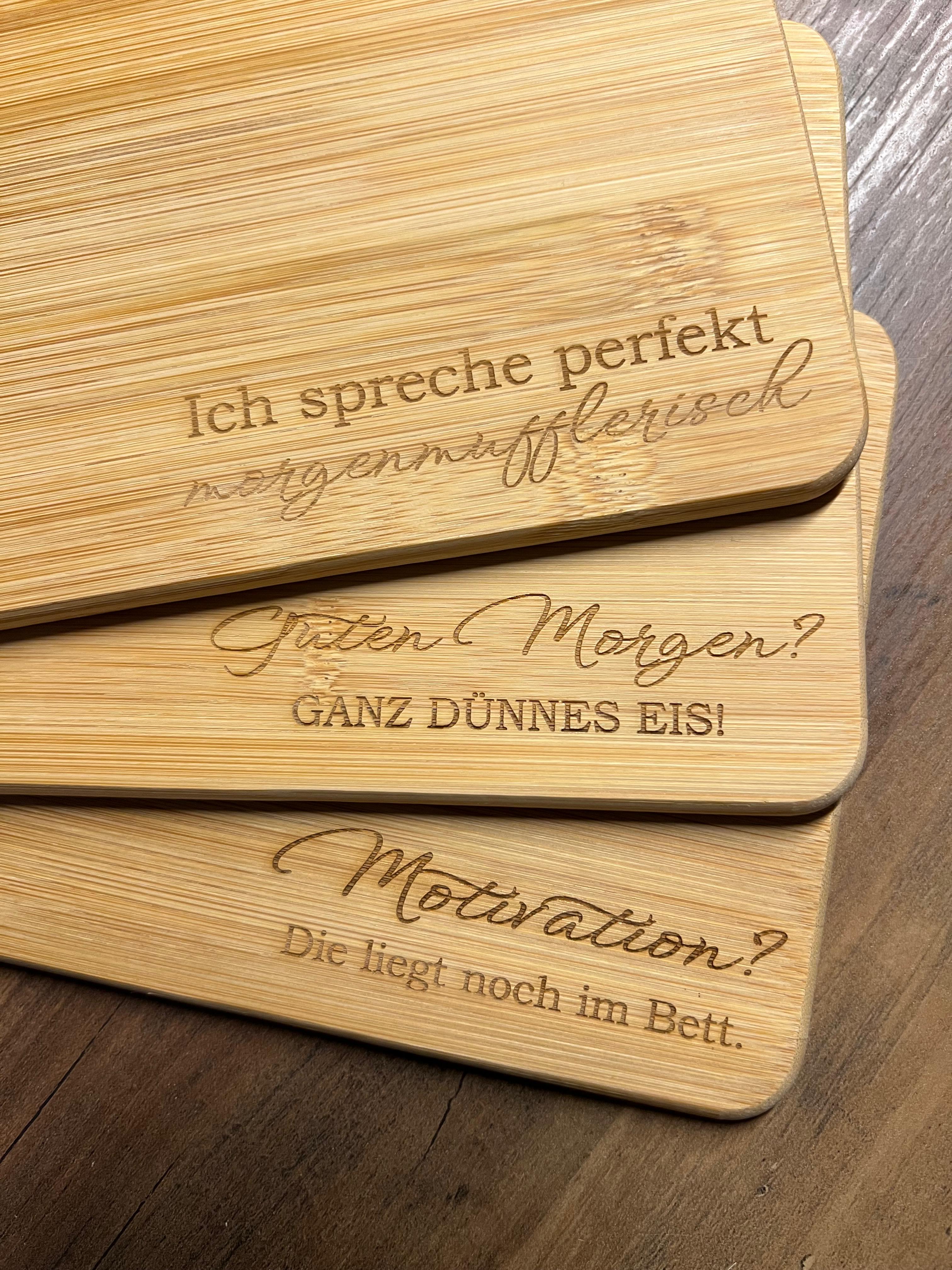 3-Set Frühstücksbrettchen "Morgenmuffel" lustige Sprüche