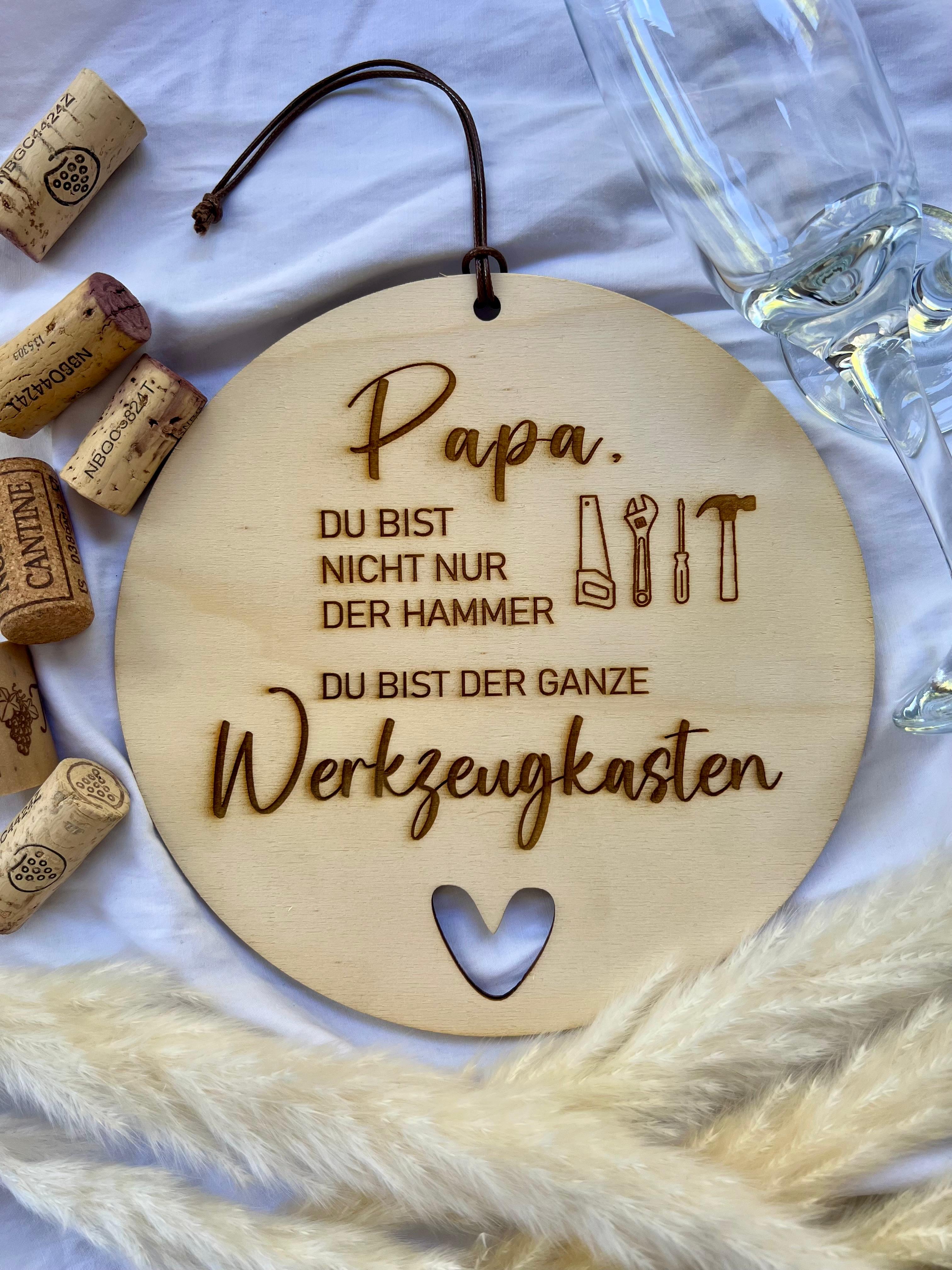 Dekoschild "Papa" aus Holz
