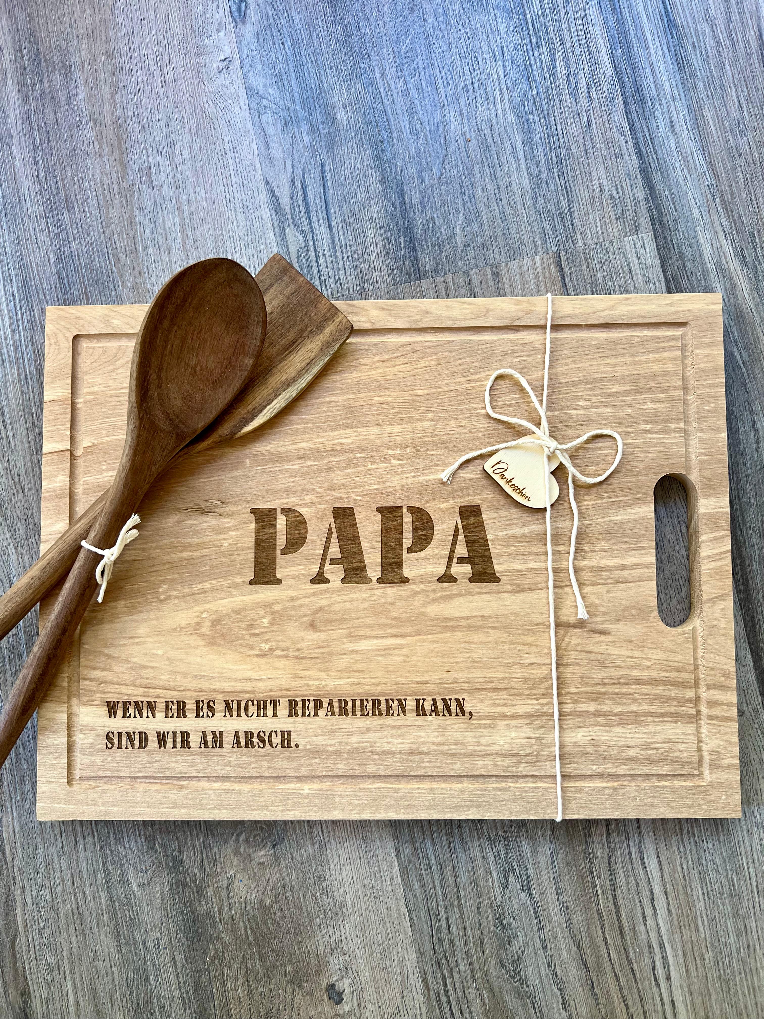 XL Schneidebrett "Papa", Birkenholz