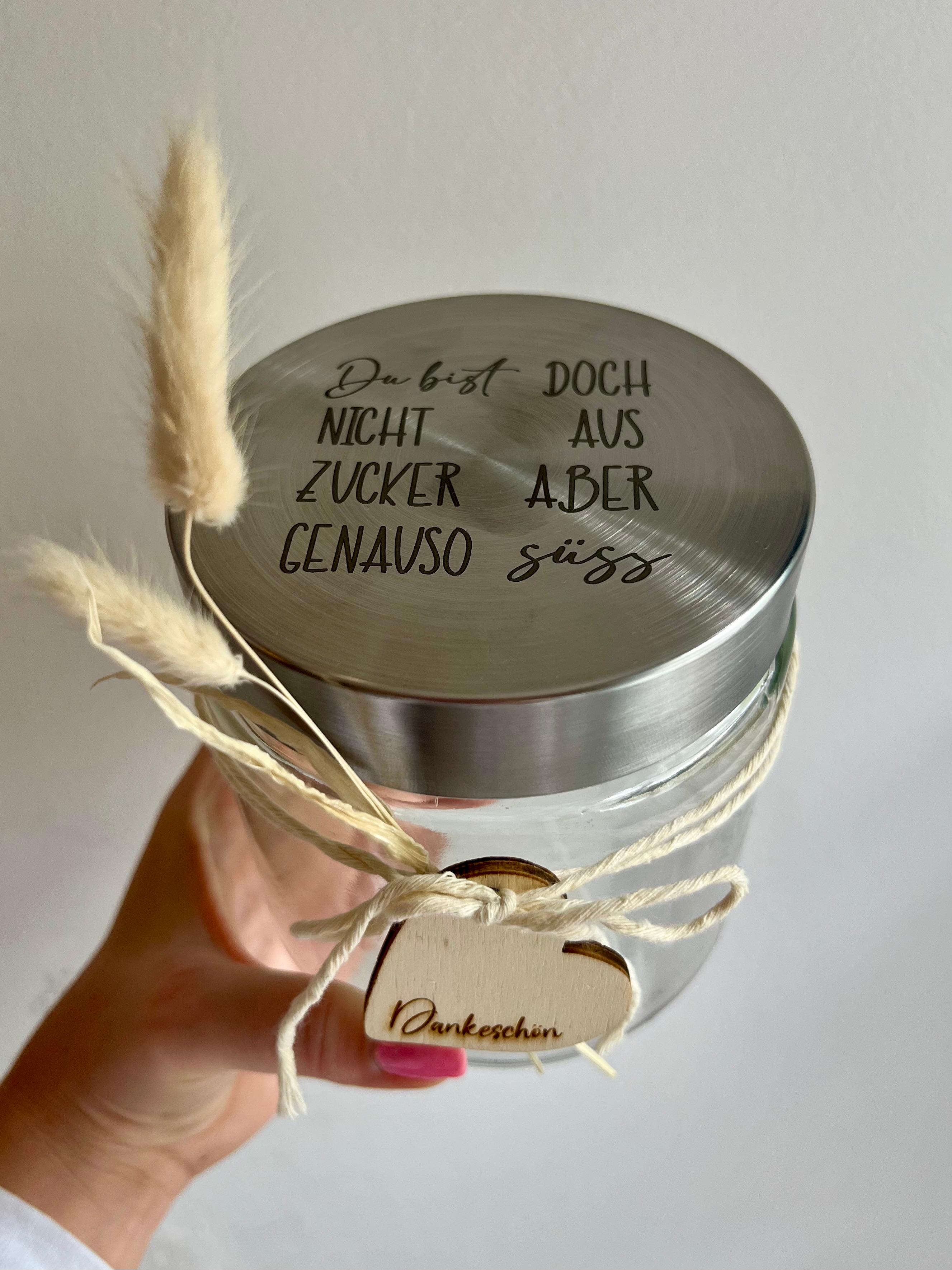 Vorratsglas "Du bist süß" mit Metalldeckel, 750 ml