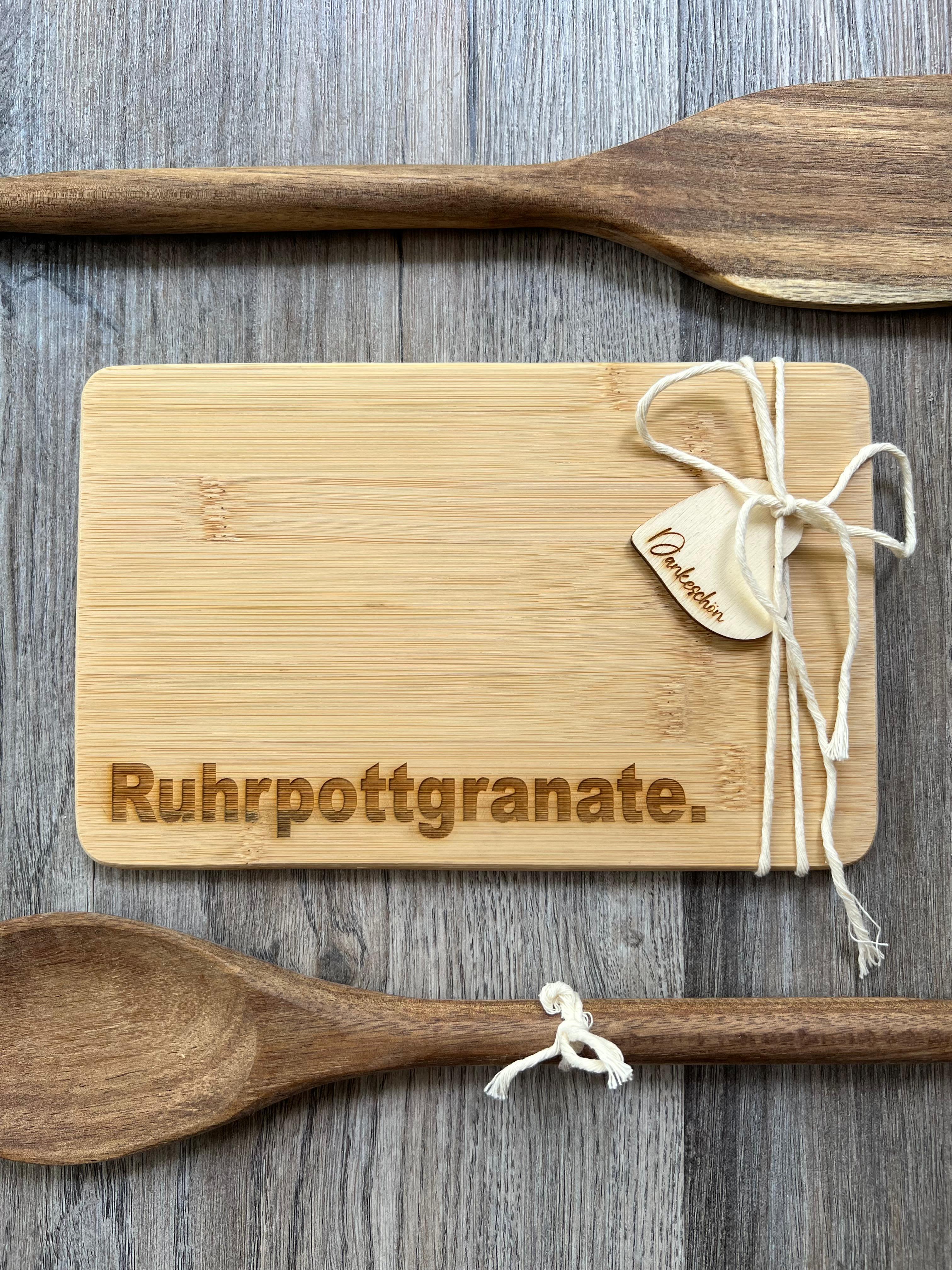 Frühstücksbrettchen "Ruhrpottgranate", aus Bambus
