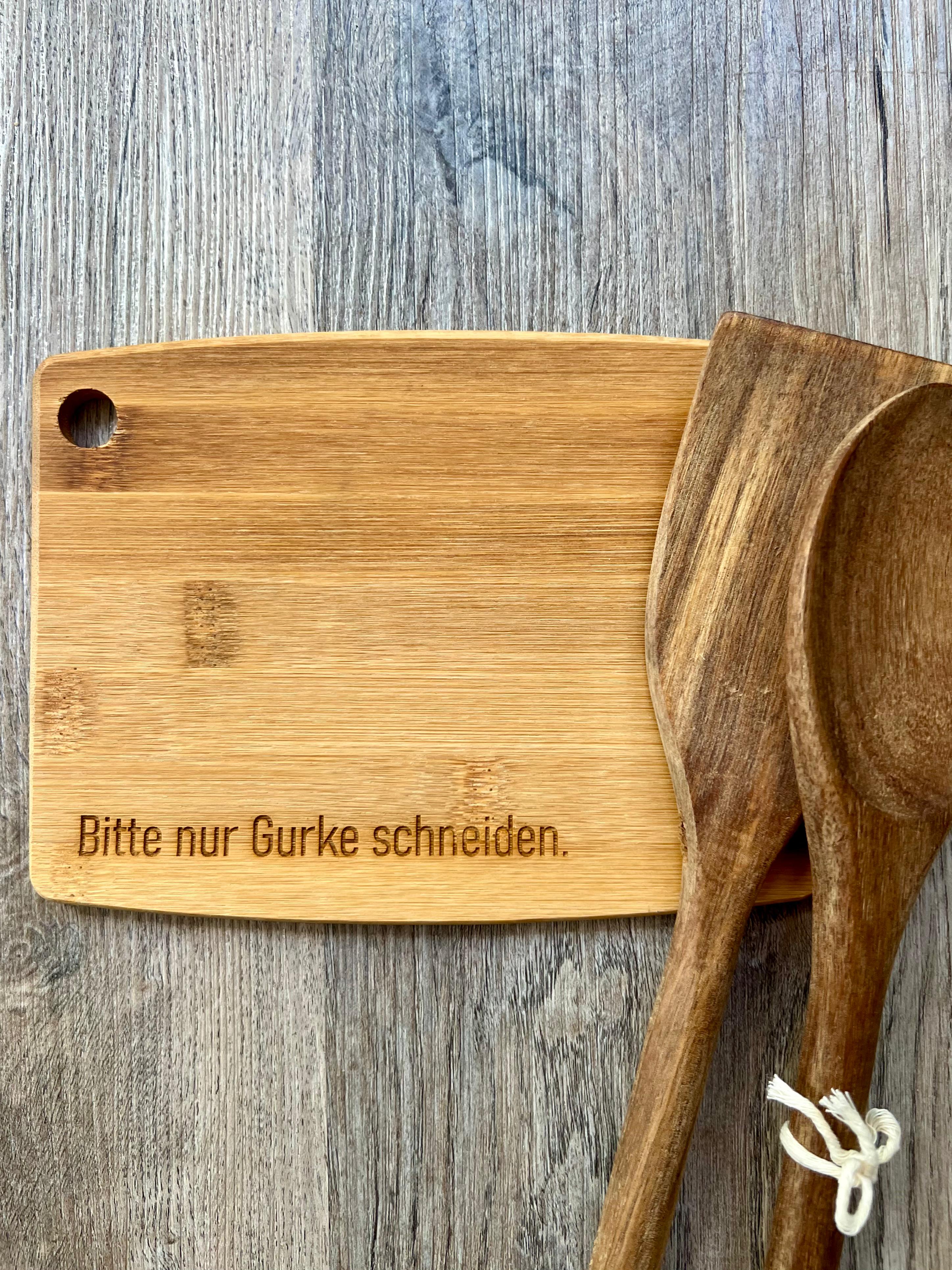Schneidebrett "Bitte nur Gurke schneiden"