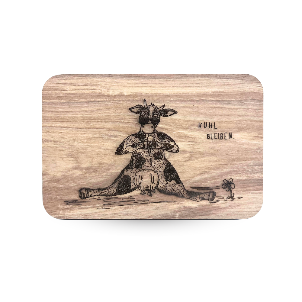 Schneidebrett "Kuhl bleiben"