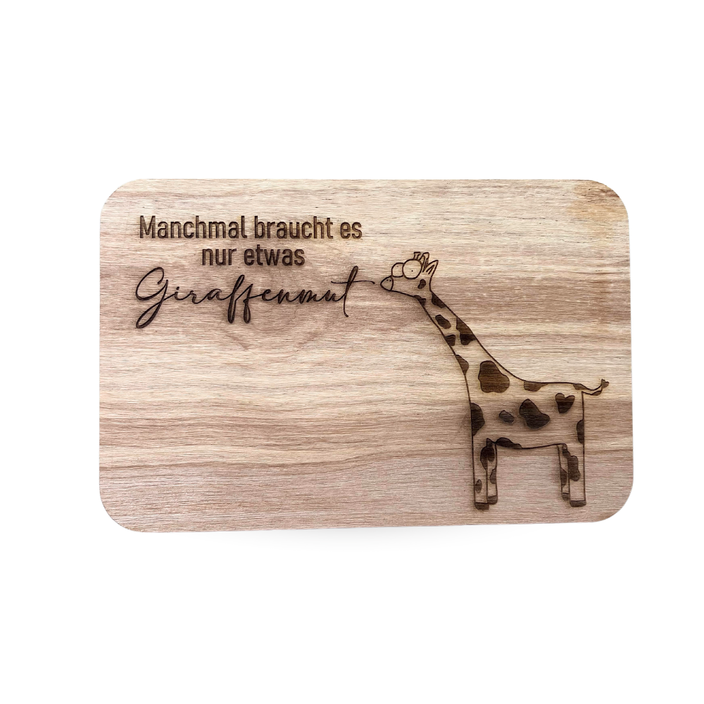 Schneidebrett "Giraffenmut"