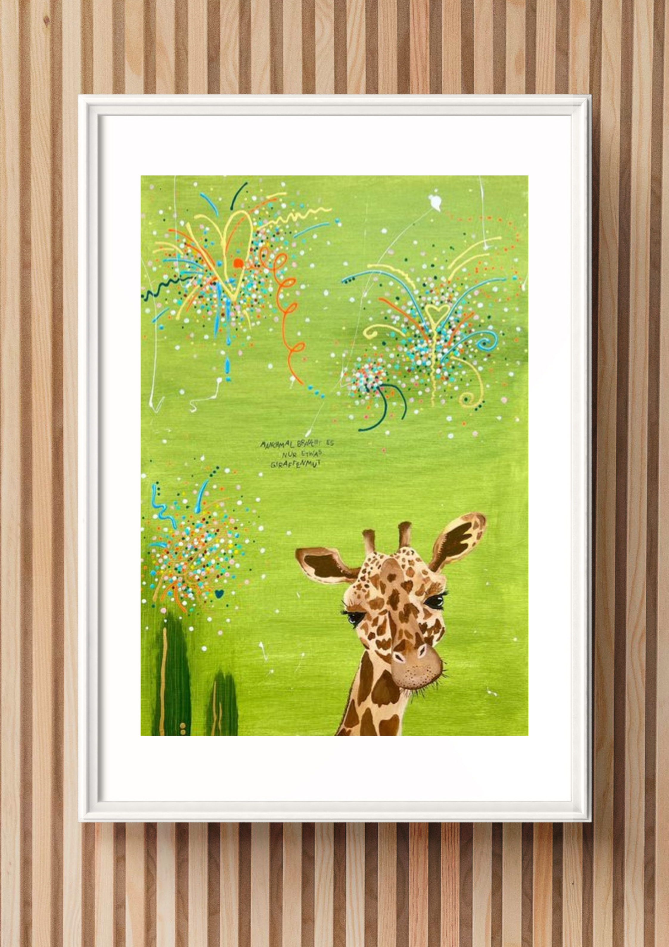 Poster "Giraffenmut", grün
