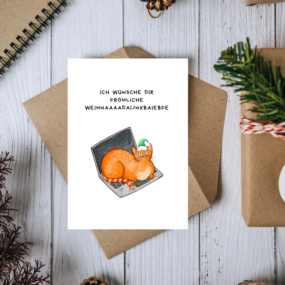 Postkarte "Fröhliche Weihnaaadaij...“