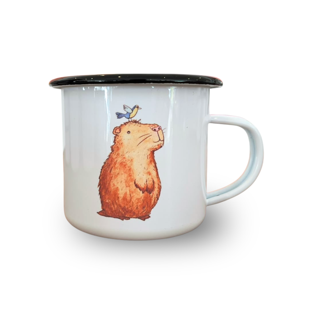 Tasse "Capybara und Blaumeise"